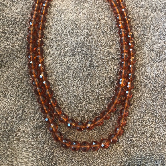 Crystal Necklace in Orange-Brown-Amber - Picture 4 of 8